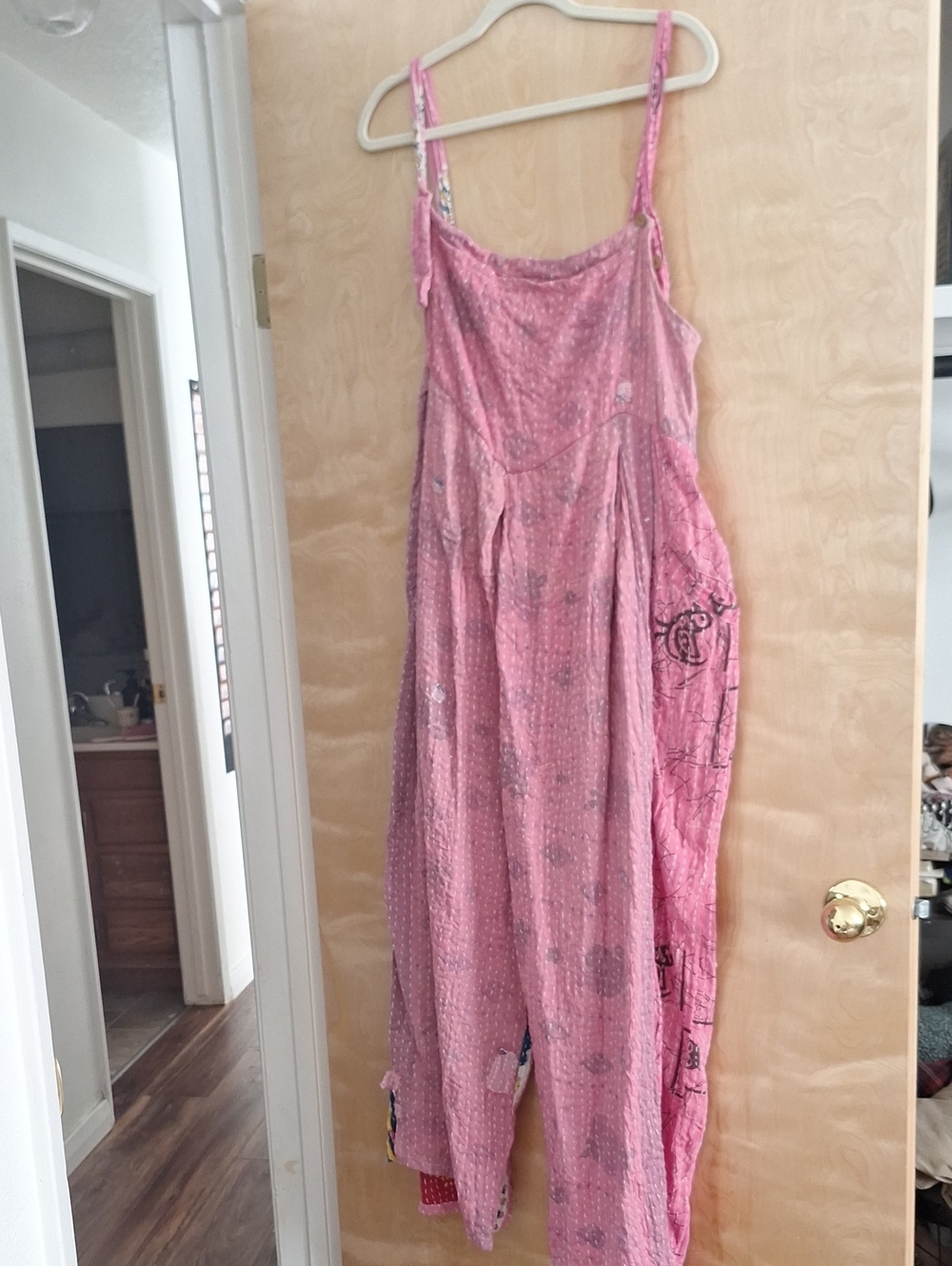 Kantha Bae Pink Crossroads Overalls OS